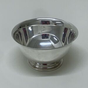 Vintage Stieff Sterling Silver Footed Paul Revere Bowl w/ Clear Plastic Liner